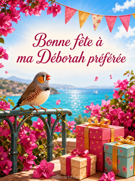 Carte bonne fête Déborah