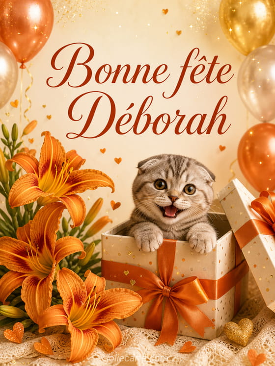 Carte bonne fête Déborah