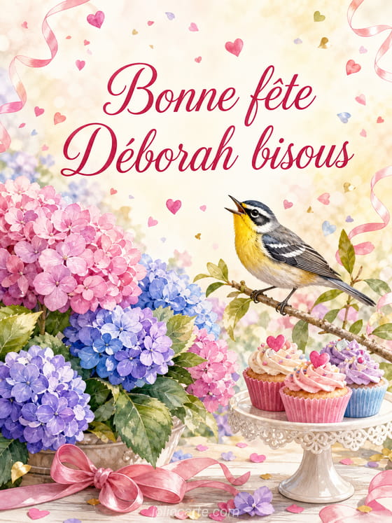 Carte bonne fête Déborah