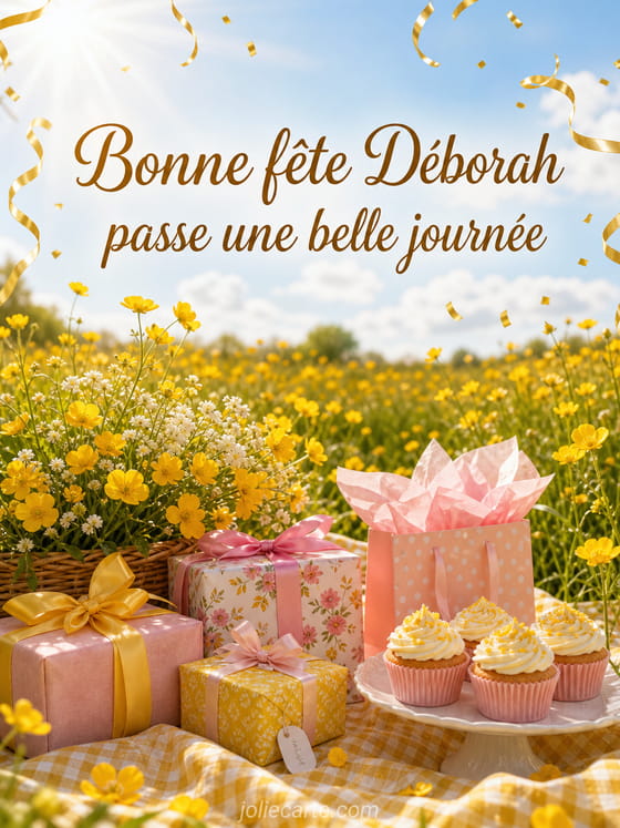 Carte bonne fête Déborah