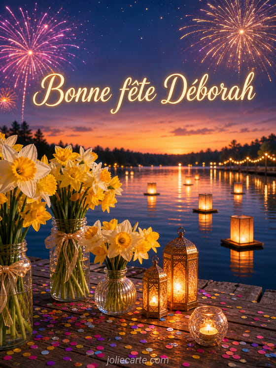 Carte bonne fête Déborah