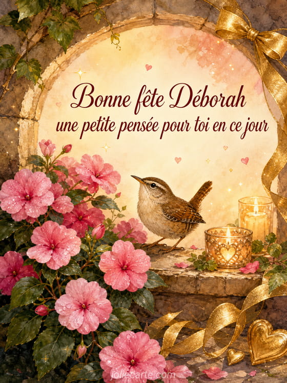 Carte bonne fête Déborah