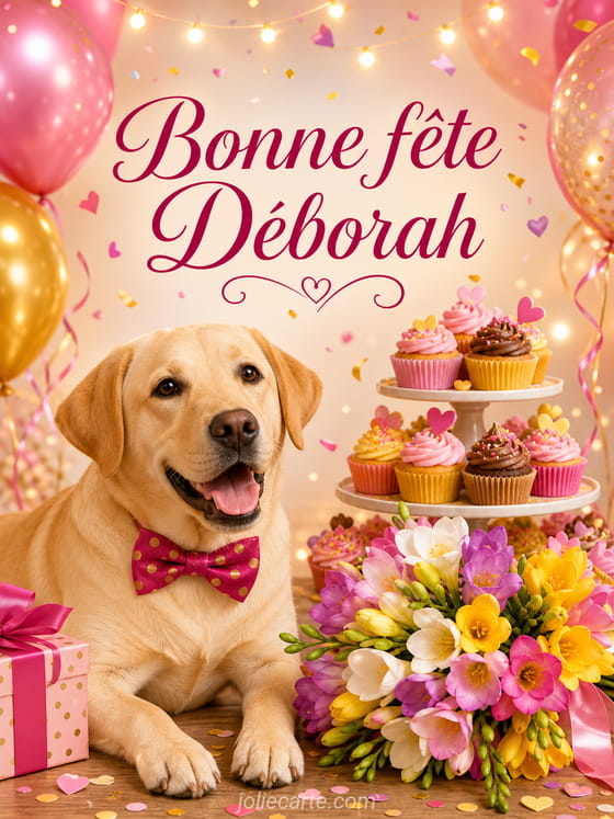 Carte bonne fête Déborah