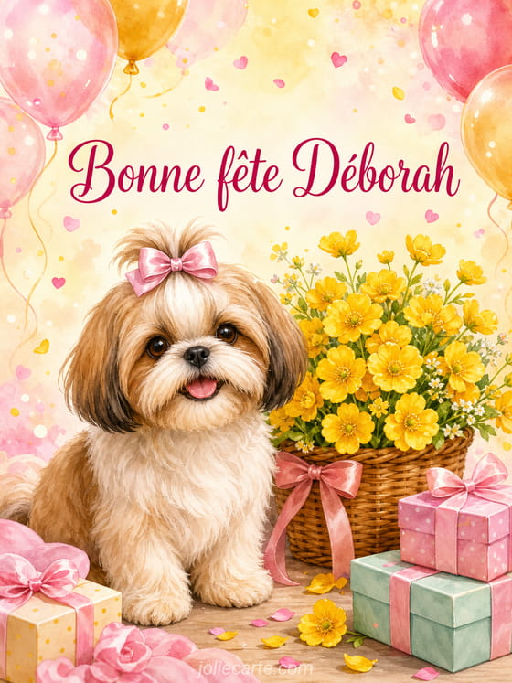 Carte bonne fête Déborah