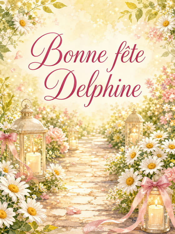 Carte bonne fête Delphine