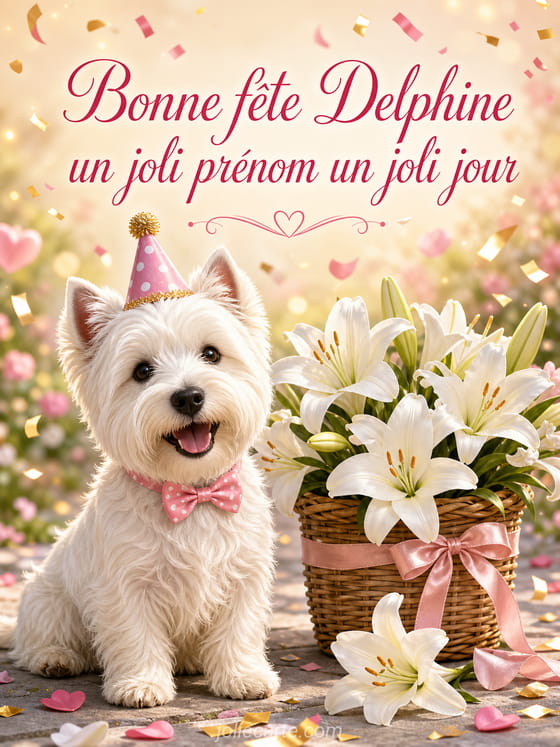 Carte bonne fête Delphine