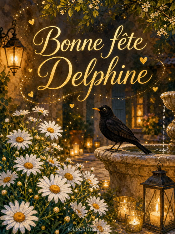 Carte bonne fête Delphine