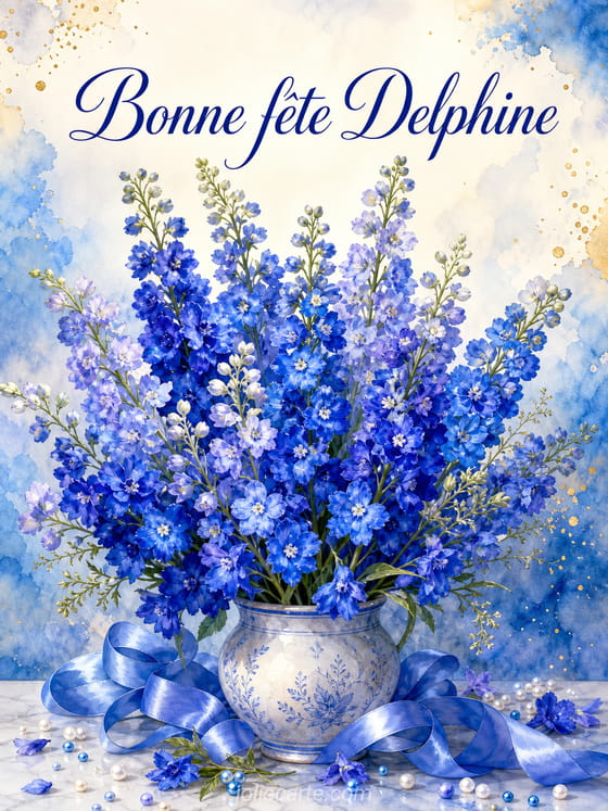 Carte bonne fête Delphine