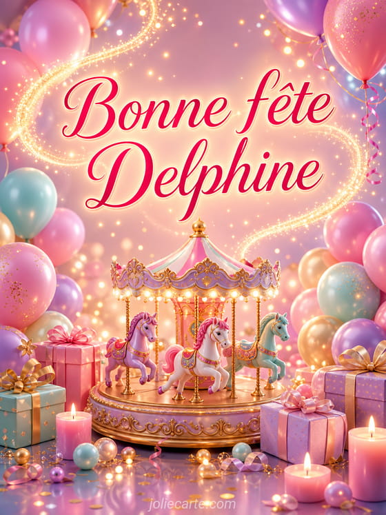 Carte bonne fête Delphine
