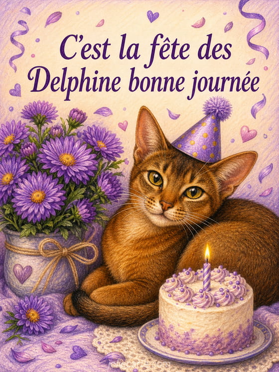 Carte bonne fête Delphine