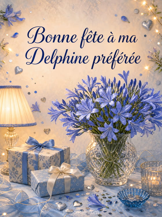 Carte bonne fête Delphine