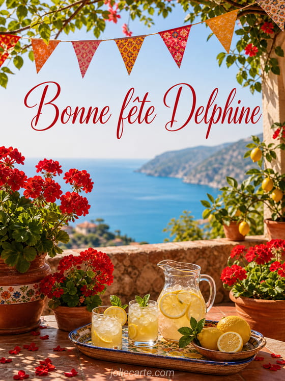 Carte bonne fête Delphine