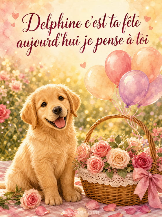 Carte bonne fête Delphine