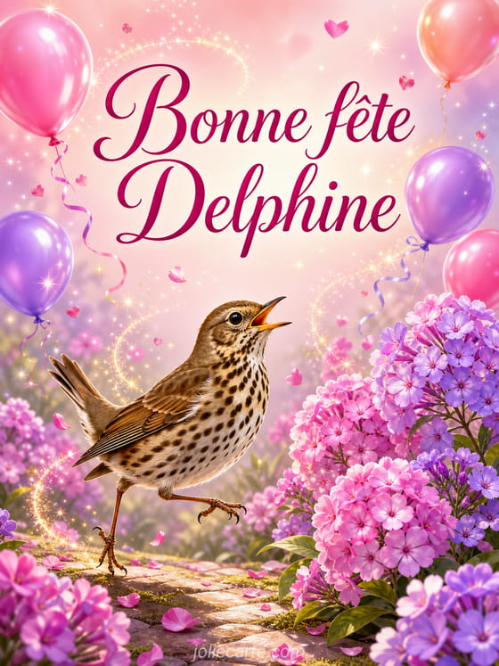 Carte bonne fête Delphine