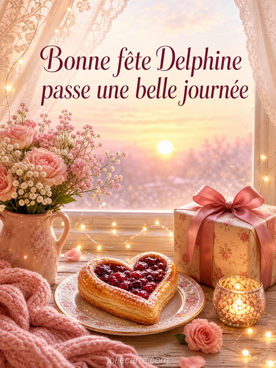 Carte bonne fête Delphine