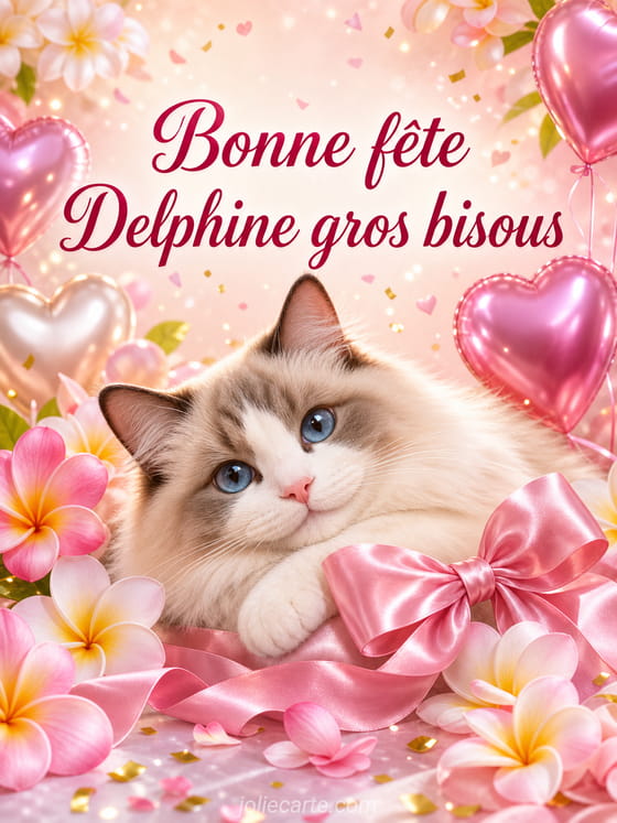Carte bonne fête Delphine