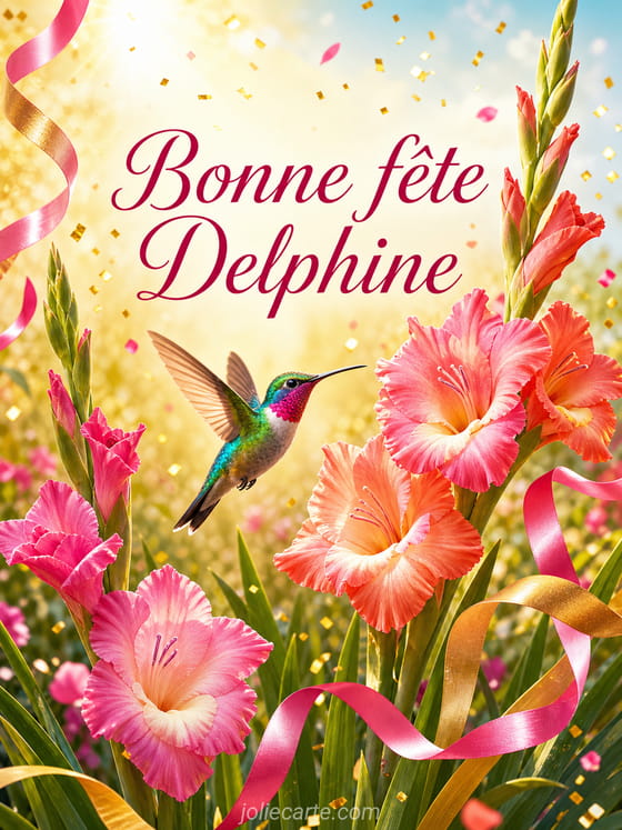 Carte bonne fête Delphine