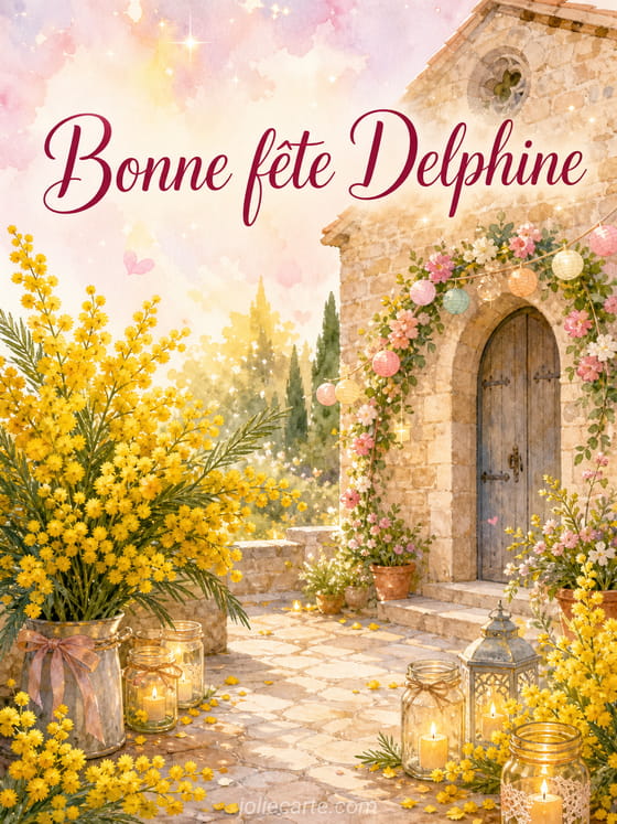 Carte bonne fête Delphine