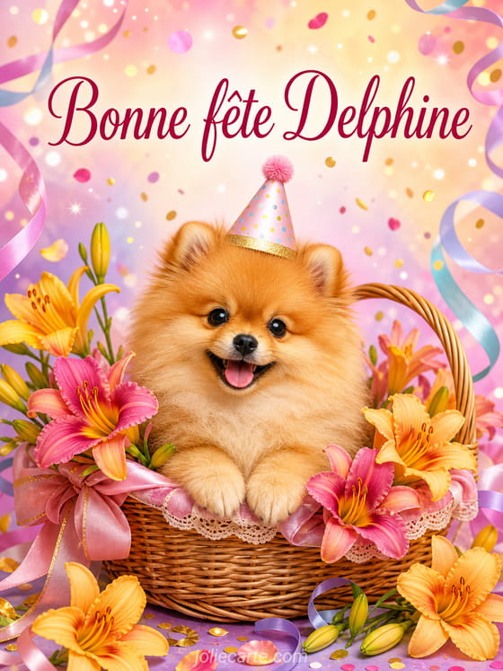 Carte bonne fête Delphine