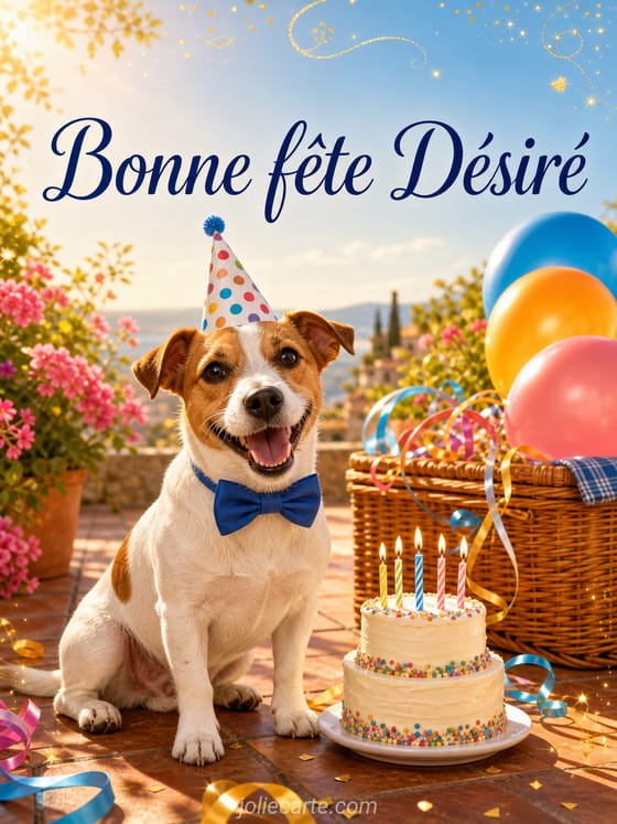 Carte bonne fĂȘte DĂ©sirĂ©