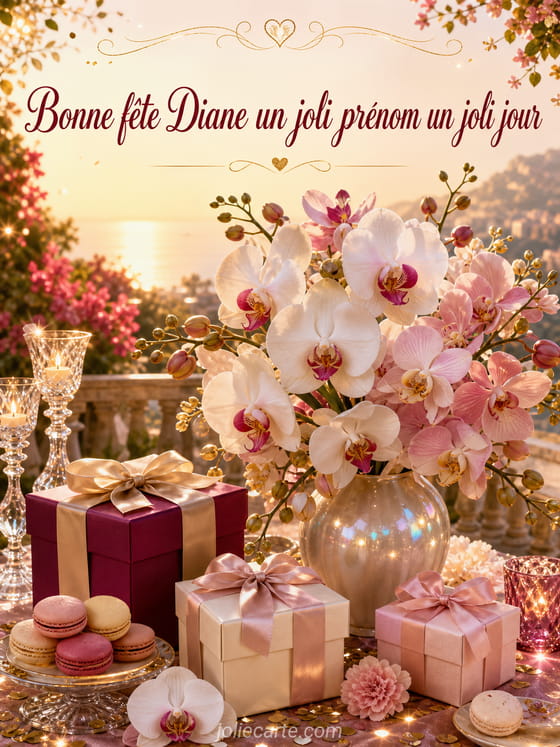 Carte bonne fĂȘte Diane