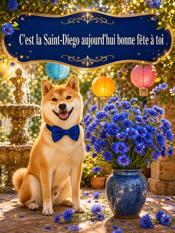 Carte bonne fête Diego