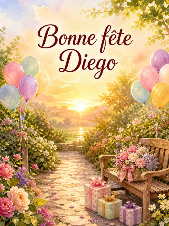Carte bonne fête Diego