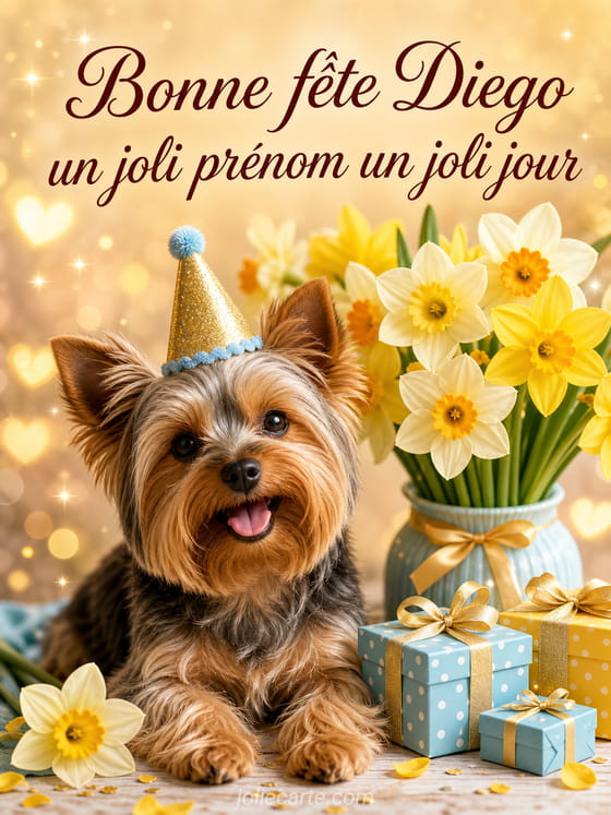 Carte bonne fête Diego