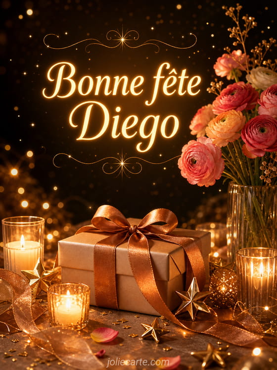 Carte bonne fête Diego
