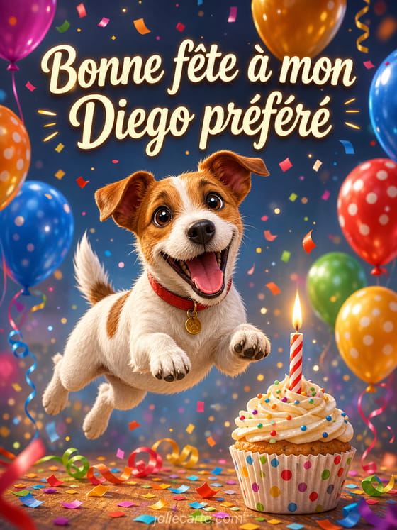 Carte bonne fête Diego