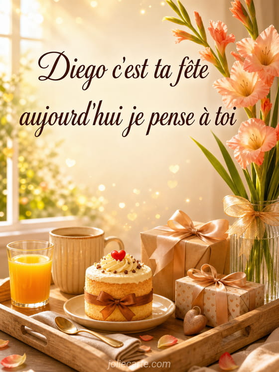 Carte bonne fête Diego