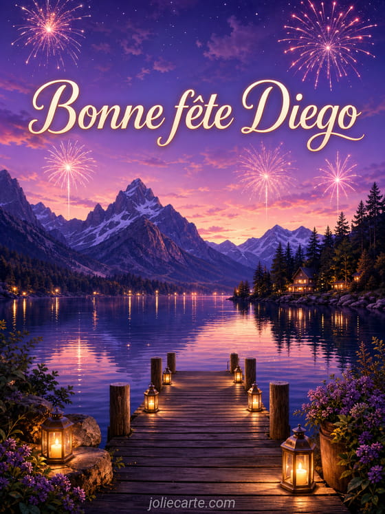 Carte bonne fête Diego