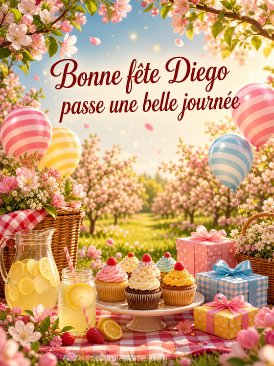 Carte bonne fête Diego