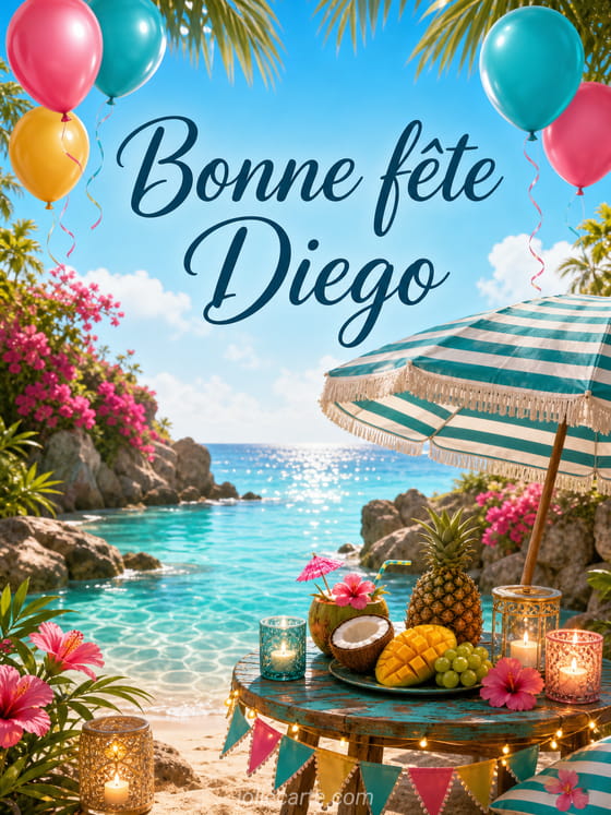 Carte bonne fête Diego