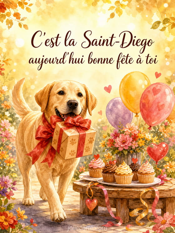 Carte bonne fête Diego
