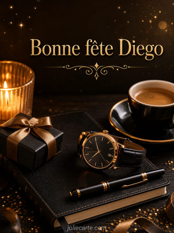 Carte bonne fête Diego