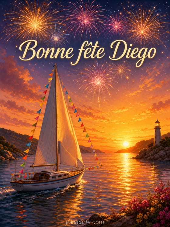 Carte bonne fête Diego