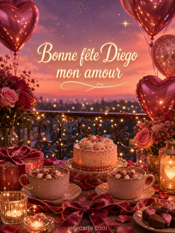 Carte bonne fête Diego