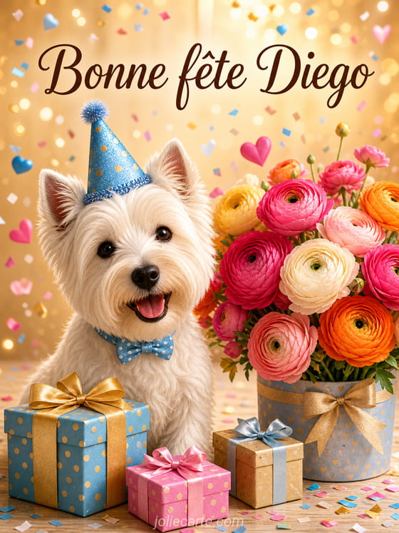 Carte bonne fête Diego