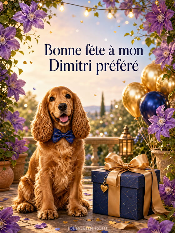 Carte bonne fête Dimitri