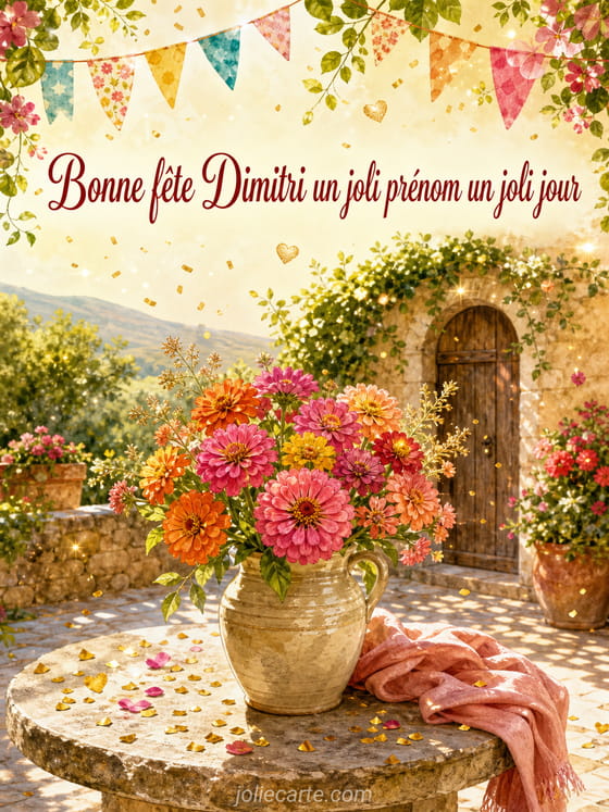 Carte bonne fête Dimitri