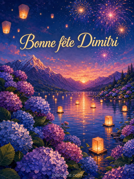 Carte bonne fête Dimitri