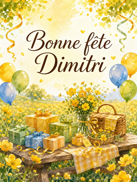 Carte bonne fête Dimitri