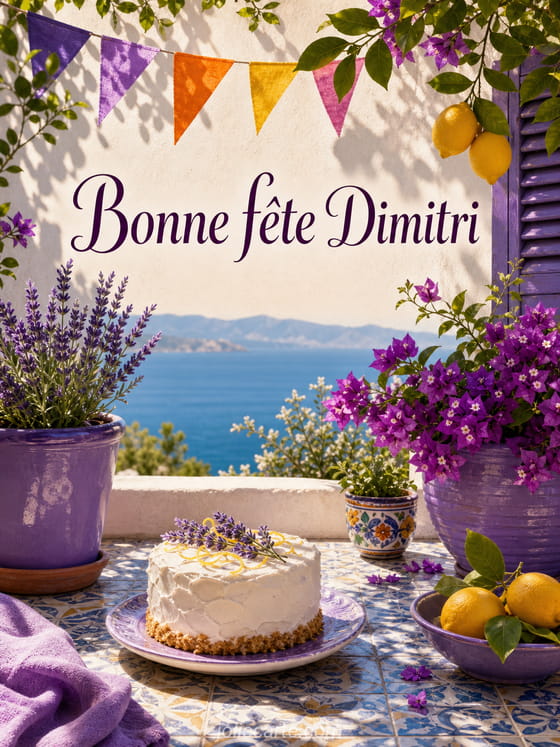 Carte bonne fête Dimitri