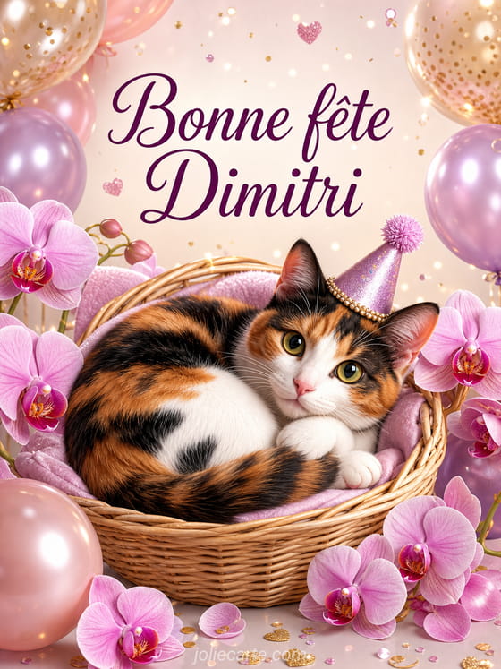 Carte bonne fête Dimitri