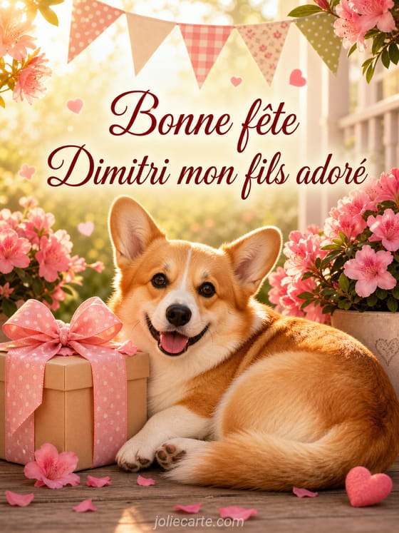 Carte bonne fête Dimitri