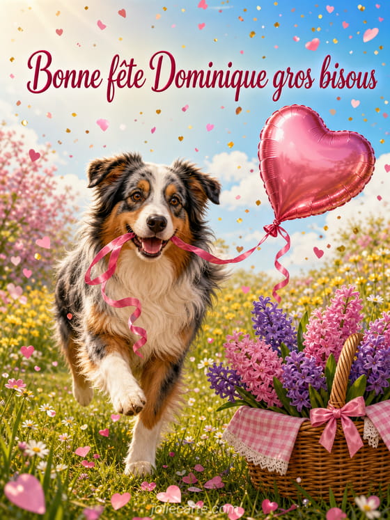 Carte bonne fête Dominique