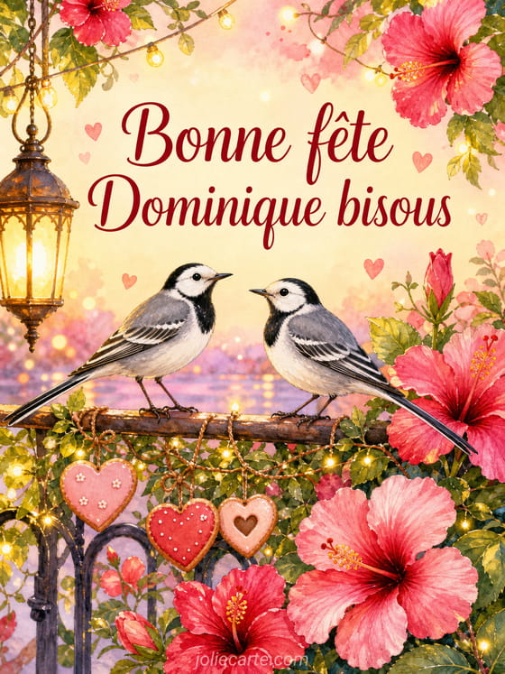 Carte bonne fête Dominique