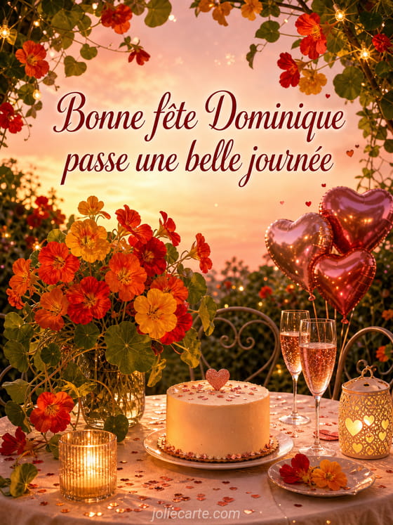 Carte bonne fête Dominique