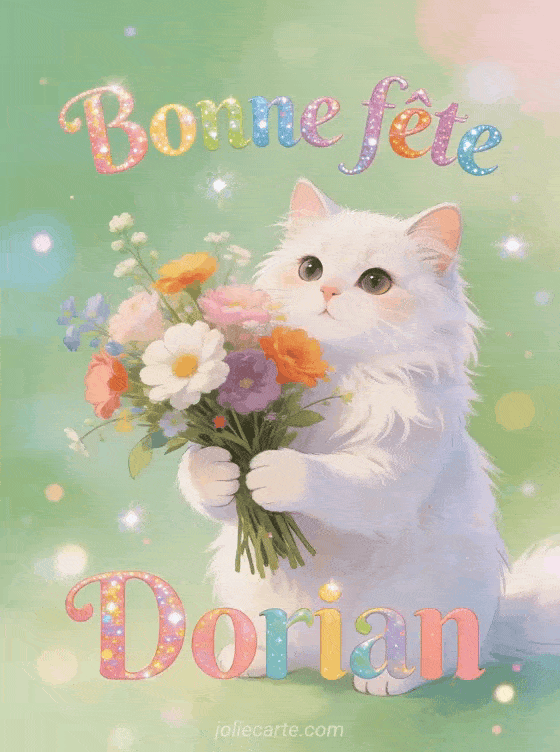 Bonne fête Dorian - Bonne fete dorian chat